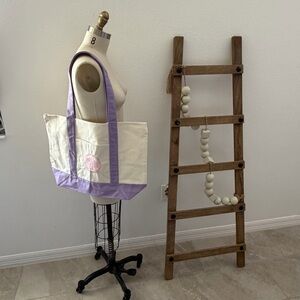 2026! Trader Joe's Limited Edition Lavender Canvas 1pc Large Tote Bag Only